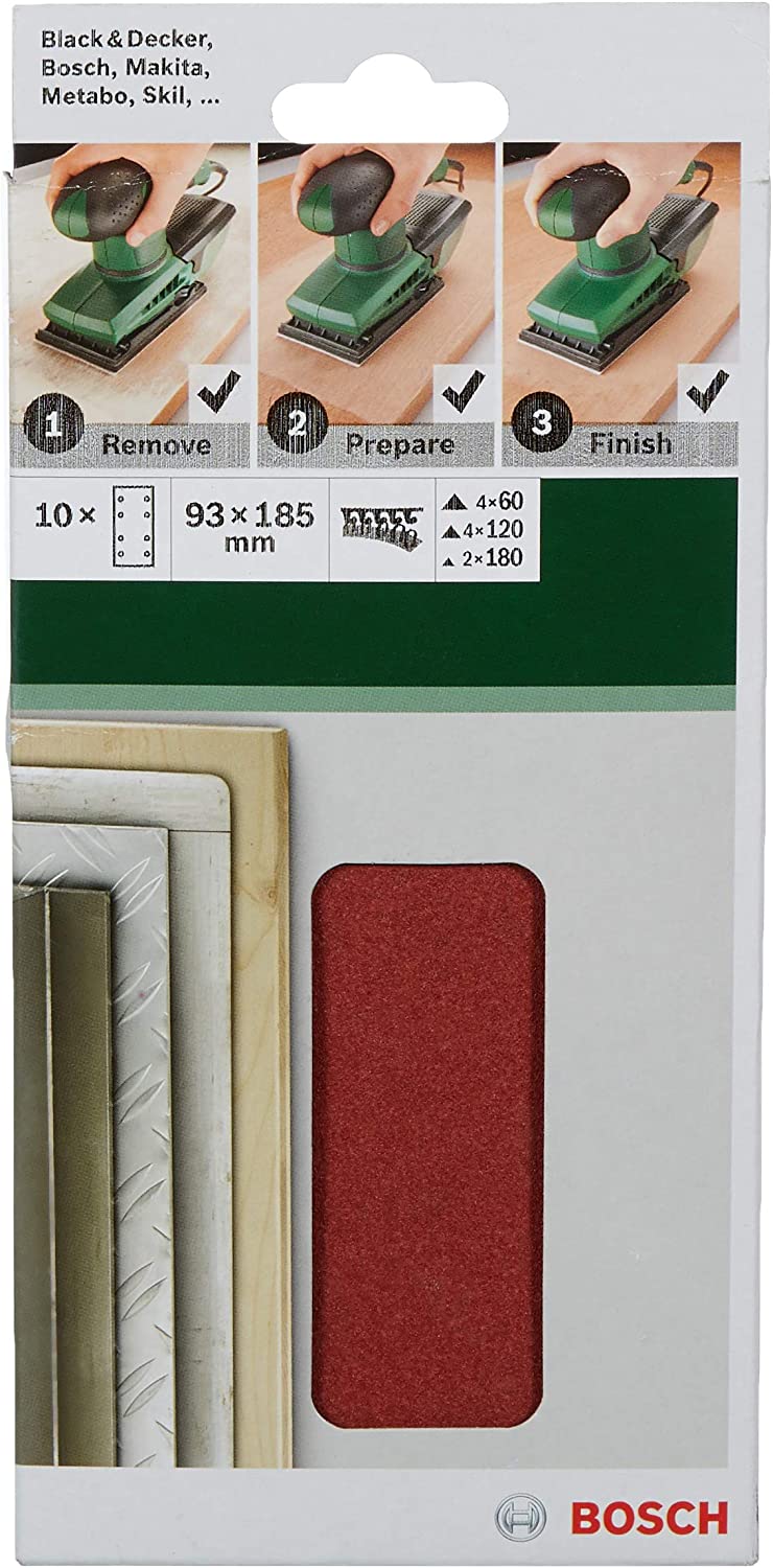 DIY 93*185 mm Cırtcırtlı Zımpara 8 Delikli 10lu Set Yedek Parça, Aksesuar ve Bakım Onarım Hizmeti
