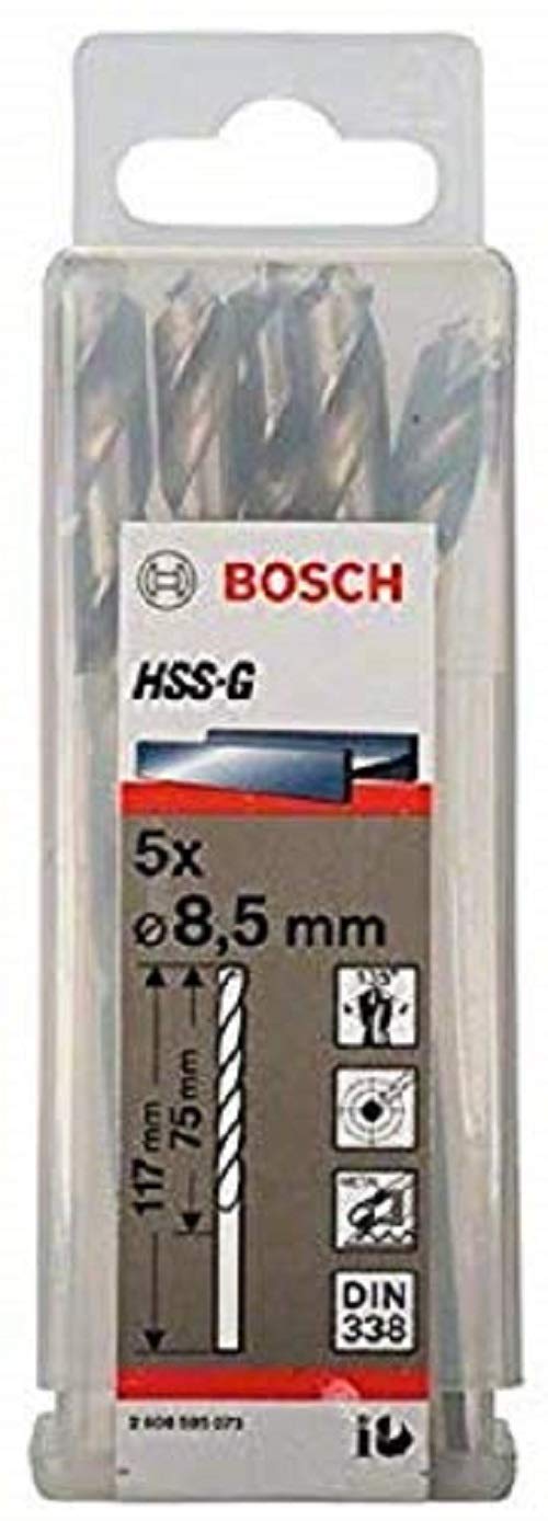 HSS-G Metal Matkap Ucu 8,5*117 mm 5li Yedek Parça, Aksesuar ve Bakım Onarım Hizmeti