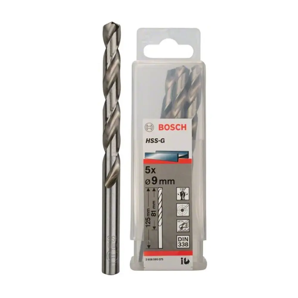 HSS-G Metal Matkap Ucu 9*125 mm 5li Yedek Parça, Aksesuar ve Bakım Onarım Hizmeti