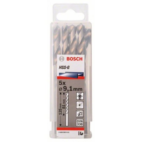 HSS-G Metal Matkap Ucu 9,1*125 mm 5li Yedek Parça, Aksesuar ve Bakım Onarım Hizmeti