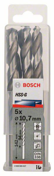 HSS-G Metal Matkap Ucu 10,7*142 mm 5li Yedek Parça, Aksesuar ve Bakım Onarım Hizmeti