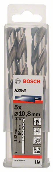 HSS-G Metal Matkap Ucu 10,8*142 mm 5li Yedek Parça, Aksesuar ve Bakım Onarım Hizmeti