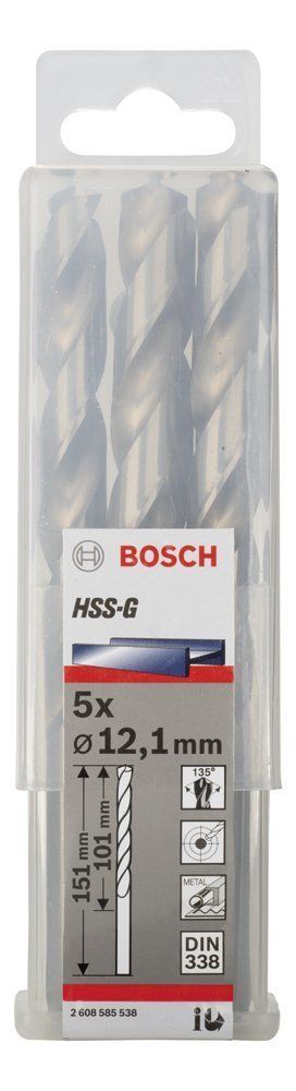 HSS-G Metal Matkap Ucu 12,1*151 mm 5li Yedek Parça, Aksesuar ve Bakım Onarım Hizmeti