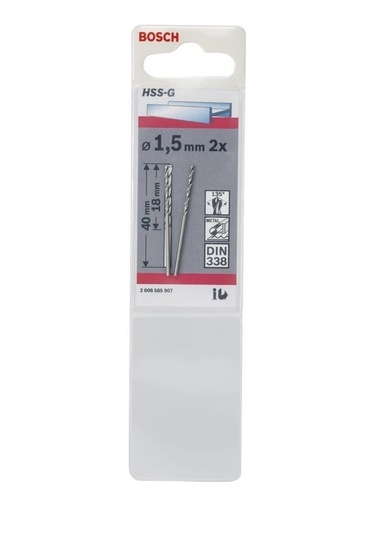 HSS-G Metal Matkap Ucu 1,5*40 mm 2li Yedek Parça, Aksesuar ve Bakım Onarım Hizmeti