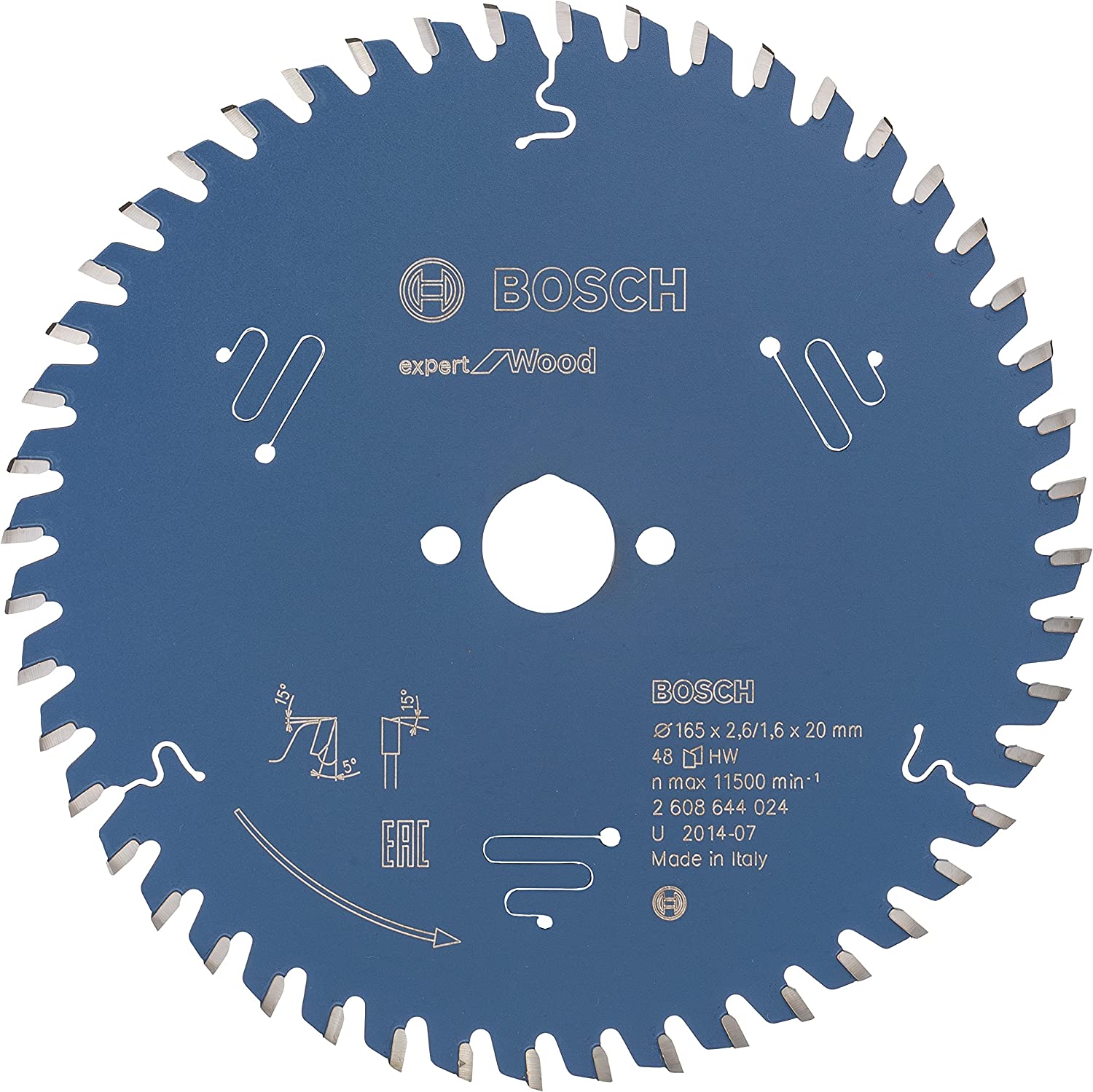EXW Daire Testere Bıçağı 165*20 mm 48 D E Yedek Parça, Aksesuar ve Bakım Onarım Hizmeti