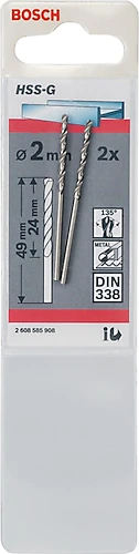 HSS-G Metal Matkap Ucu 2*49 mm 2li Yedek Parça, Aksesuar ve Bakım Onarım Hizmeti