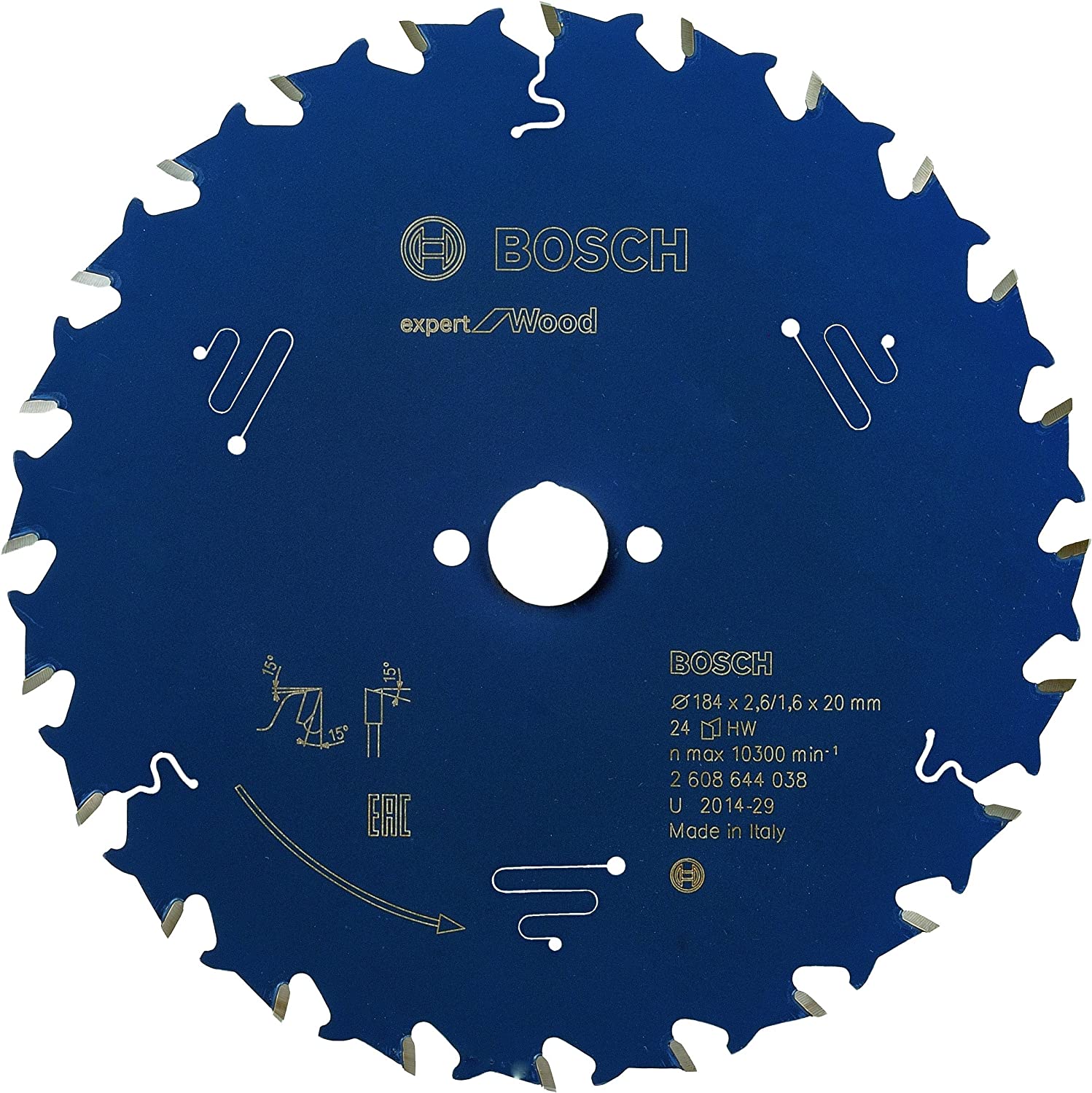 EXW Daire Testere Bıçağı 184*20 mm 24 D E Yedek Parça, Aksesuar ve Bakım Onarım Hizmeti