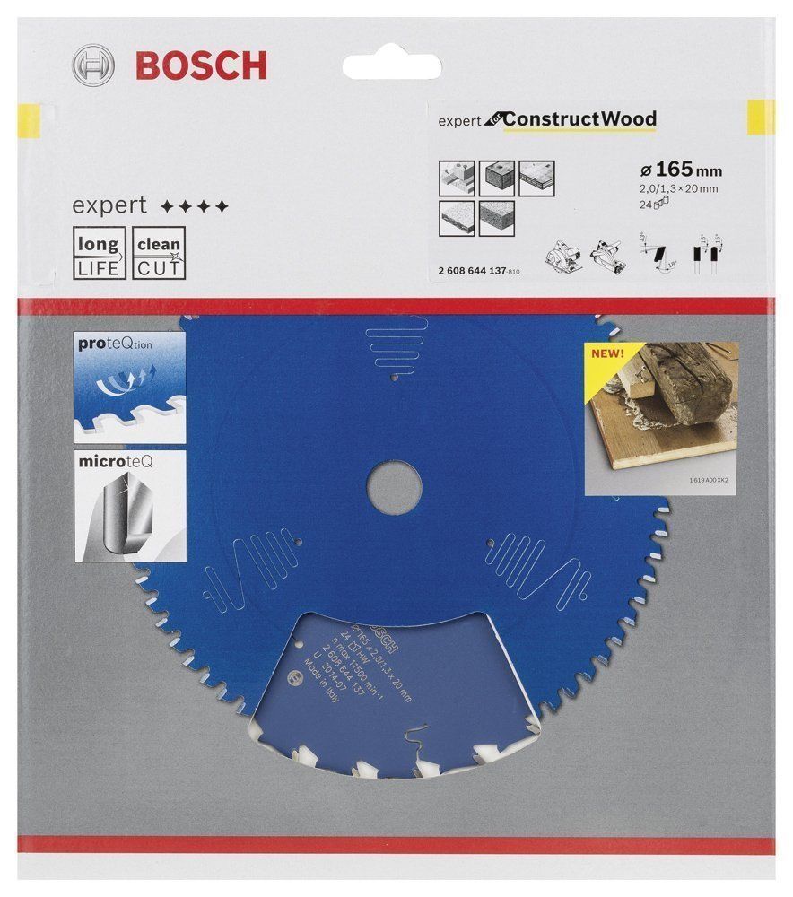 EXCW Daire Testere Bıçağı 165*20 mm 24 D E Yedek Parça, Aksesuar ve Bakım Onarım Hizmeti