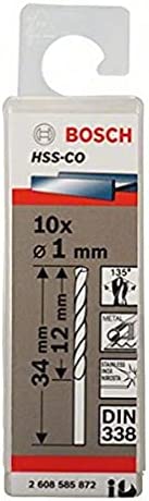 HSS-Co Metal Matkap Ucu 1*34 mm 10lu Yedek Parça, Aksesuar ve Bakım Onarım Hizmeti