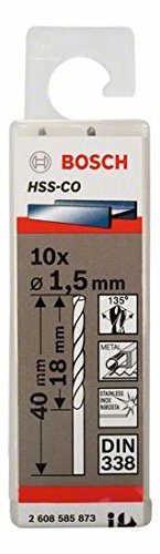 HSS-Co Metal Matkap Ucu 1,5*40 mm 10lu Yedek Parça, Aksesuar ve Bakım Onarım Hizmeti