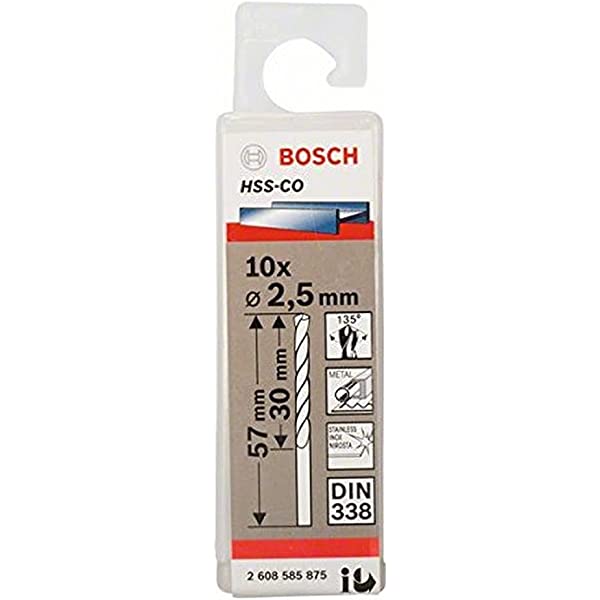 HSS-Co Metal Matkap Ucu 2,5*57 mm 10lu Yedek Parça, Aksesuar ve Bakım Onarım Hizmeti