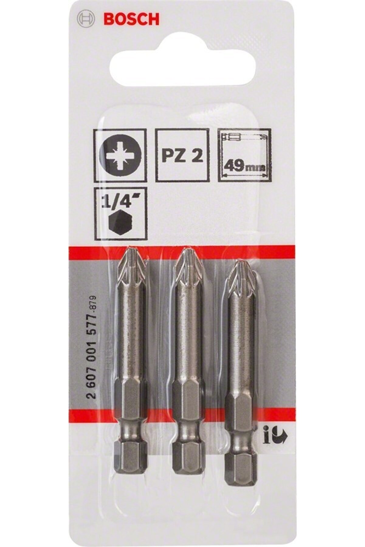 ExtraHard Vidalama Ucu PZ2*49 mm 3lü Yedek Parça, Aksesuar ve Bakım Onarım Hizmeti