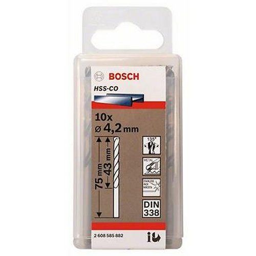 HSS-Co Metal Matkap Ucu 4,2*75 mm 10lu Yedek Parça, Aksesuar ve Bakım Onarım Hizmeti