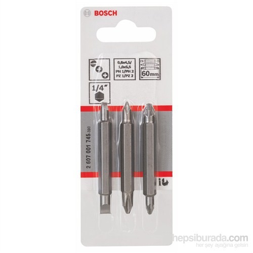 Çiftli Vidalama Ucu PH12/PZ12/S-S*60 3lü Yedek Parça, Aksesuar ve Bakım Onarım Hizmeti