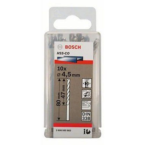 HSS-Co Metal Matkap Ucu 4,5*80 mm 10lu Yedek Parça, Aksesuar ve Bakım Onarım Hizmeti