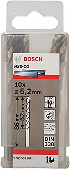 HSS-Co Metal Matkap Ucu 5,2*86 mm 10lu Yedek Parça, Aksesuar ve Bakım Onarım Hizmeti