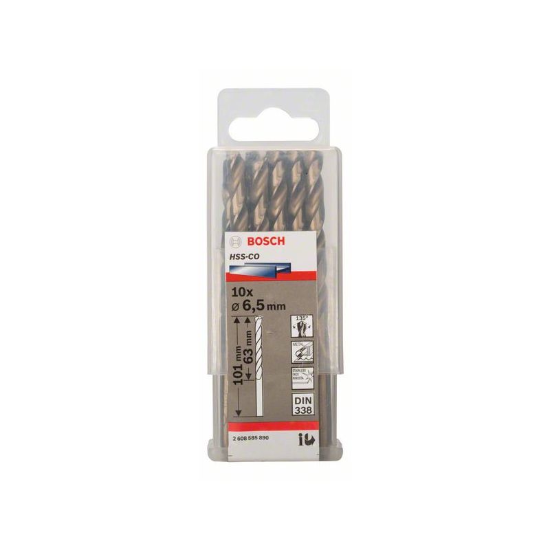 HSS-Co Metal Matkap Ucu 6,5*101 mm 10lu Yedek Parça, Aksesuar ve Bakım Onarım Hizmeti
