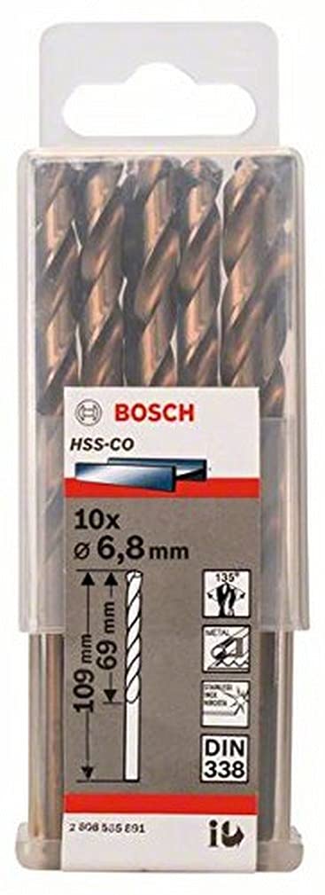 HSS-Co Metal Matkap Ucu 6,8*109 mm 10lu Yedek Parça, Aksesuar ve Bakım Onarım Hizmeti