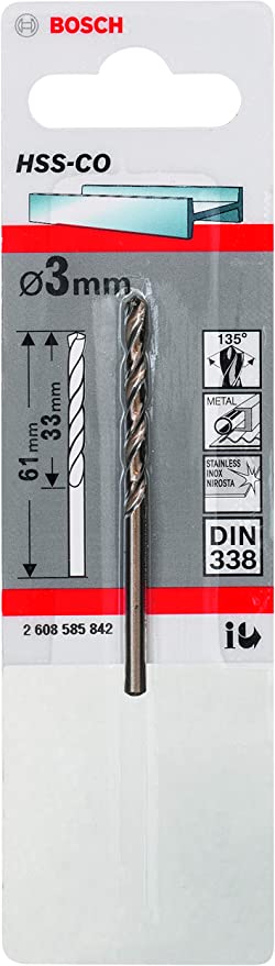HSS-Co Metal Matkap Ucu 3*61 mm 1li Yedek Parça, Aksesuar ve Bakım Onarım Hizmeti