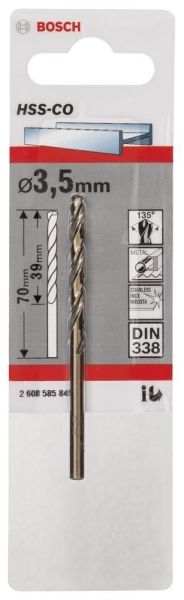HSS-Co Metal Matkap Ucu 3,5*70 mm 1li Yedek Parça, Aksesuar ve Bakım Onarım Hizmeti