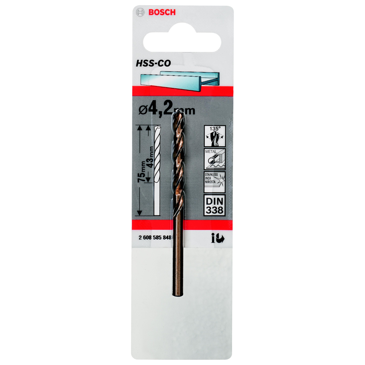 HSS-Co Metal Matkap Ucu 4,2*75 mm 1li Yedek Parça, Aksesuar ve Bakım Onarım Hizmeti
