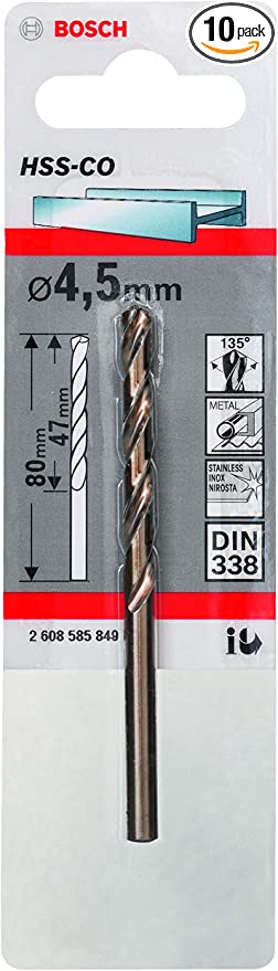 HSS-Co Metal Matkap Ucu 4,5*80 mm 1li Yedek Parça, Aksesuar ve Bakım Onarım Hizmeti