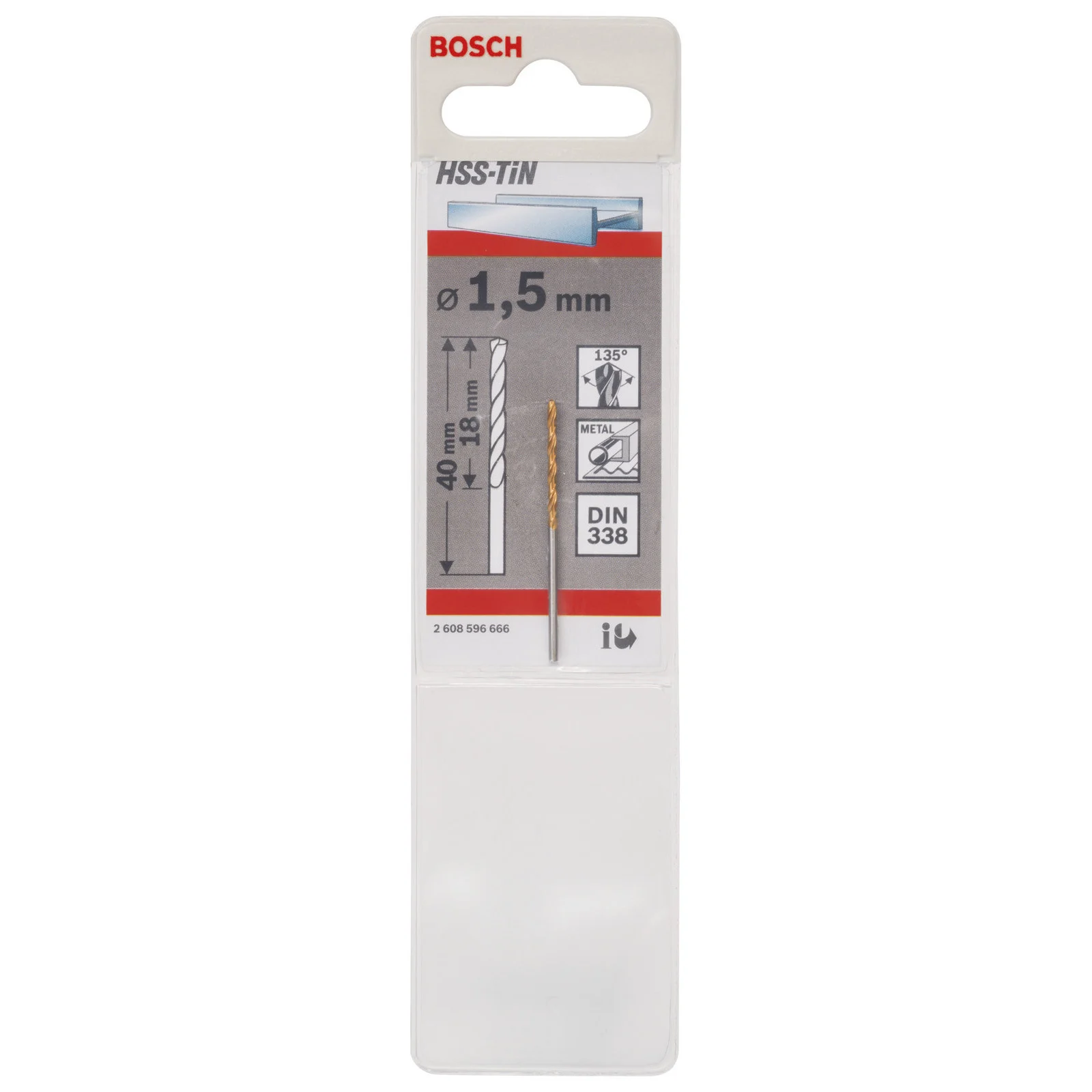 HSS-TiN Metal Matkap Ucu 1,5*40 mm 1li Yedek Parça, Aksesuar ve Bakım Onarım Hizmeti