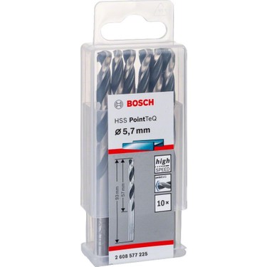 HSSPointTeQ Metal Matkap Ucu 5,7mm 10lu Yedek Parça, Aksesuar ve Bakım Onarım Hizmeti