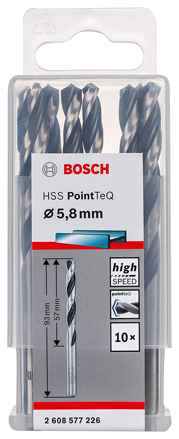 HSSPointTeQ Metal Matkap Ucu 5,8mm 10lu Yedek Parça, Aksesuar ve Bakım Onarım Hizmeti