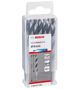 HSSPointTeQ Metal Matkap Ucu 6,0mm 10lu Yedek Parça, Aksesuar ve Bakım Onarım Hizmeti