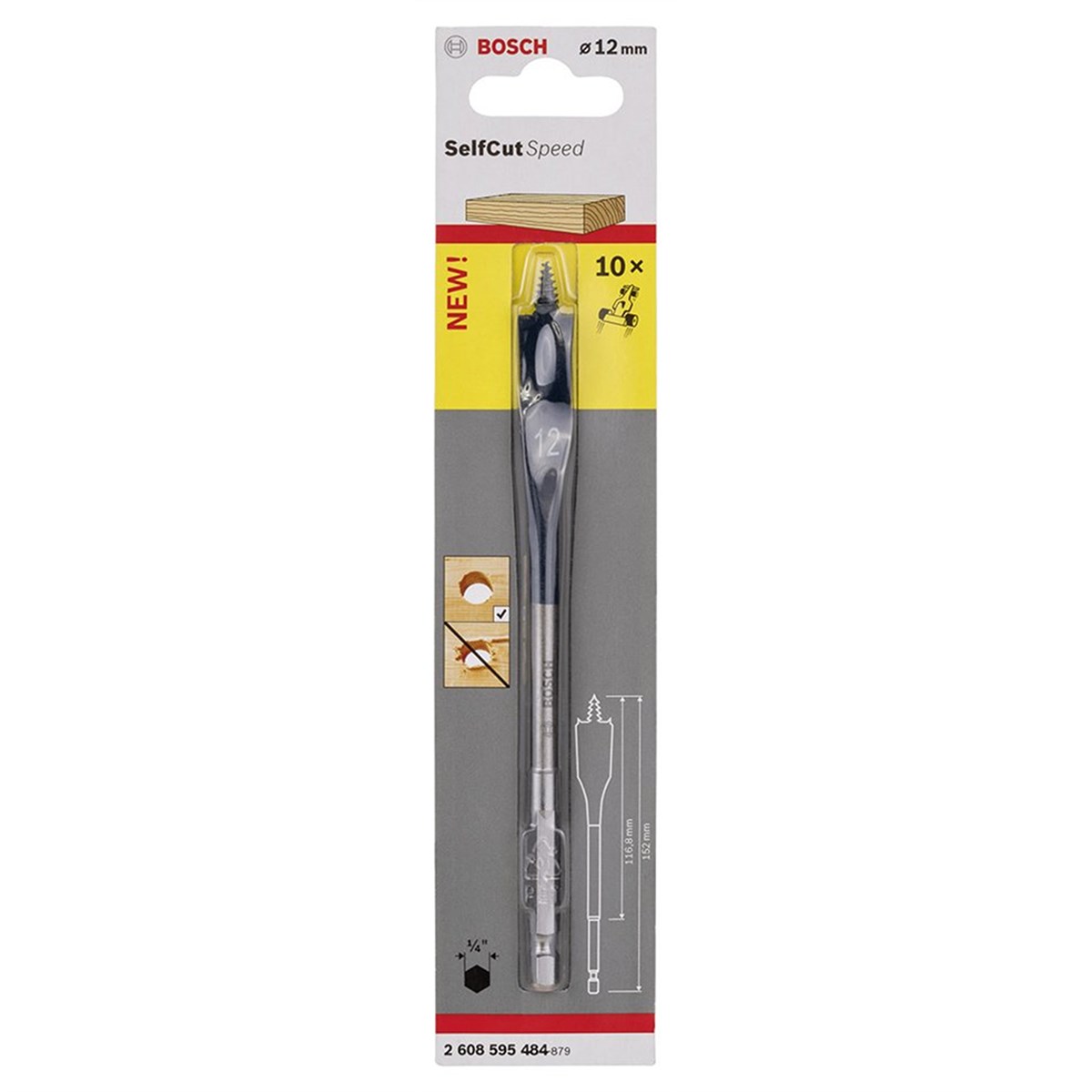 SCS Yaprak Ahşap Matkap Ucu HEX 12*152mm Yedek Parça, Aksesuar ve Bakım Onarım Hizmeti
