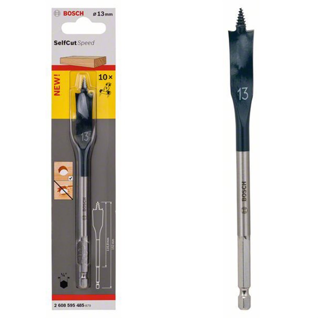 SCS Yaprak Ahşap Matkap Ucu HEX 13*152mm Yedek Parça, Aksesuar ve Bakım Onarım Hizmeti