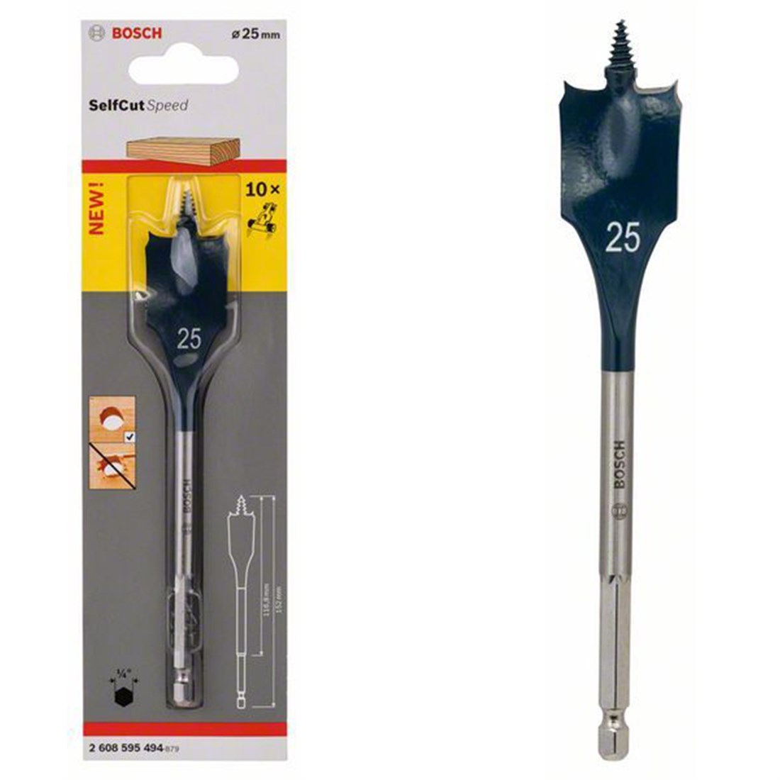 SCS Yaprak Ahşap Matkap Ucu HEX 25*152mm Yedek Parça, Aksesuar ve Bakım Onarım Hizmeti