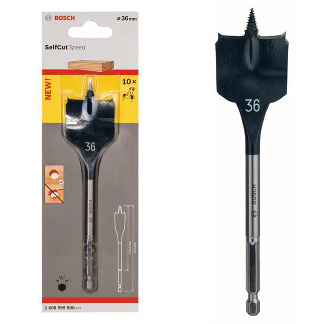 SCS Yaprak Ahşap Matkap Ucu HEX 36*152mm Yedek Parça, Aksesuar ve Bakım Onarım Hizmeti
