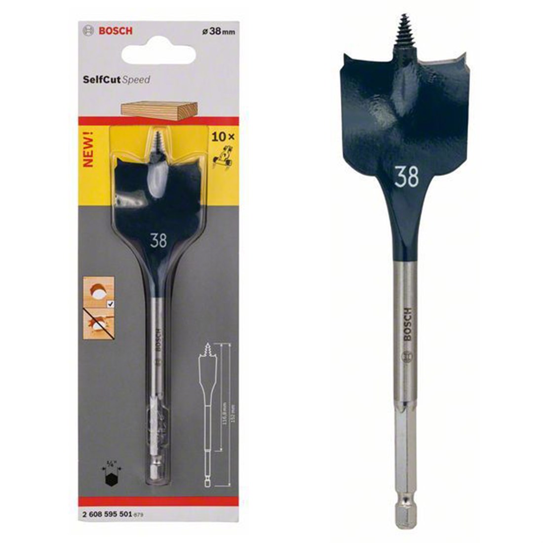 SCS Yaprak Ahşap Matkap Ucu HEX 38*152mm Yedek Parça, Aksesuar ve Bakım Onarım Hizmeti