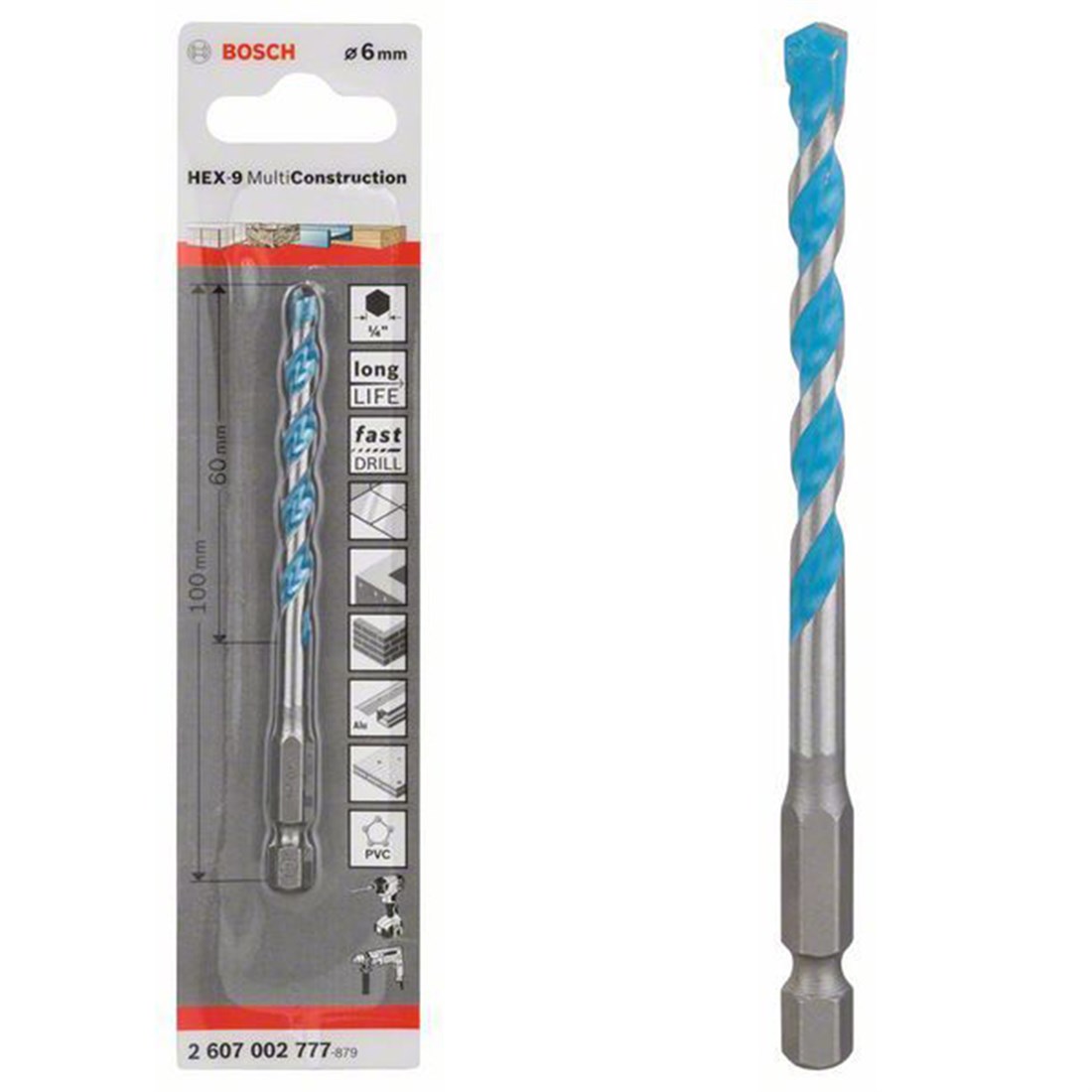 HEX-9 MC Çok Amaçlı Matkap Ucu 6*100mm Yedek Parça, Aksesuar ve Bakım Onarım Hizmeti