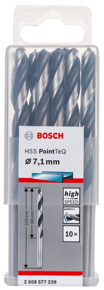 HSSPointTeQ Metal Matkap Ucu 7,1mm 10lu Yedek Parça, Aksesuar ve Bakım Onarım Hizmeti