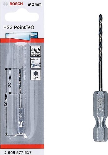 HSSPointTeQ HEX Metal Matkap Ucu 2mm Yedek Parça, Aksesuar ve Bakım Onarım Hizmeti