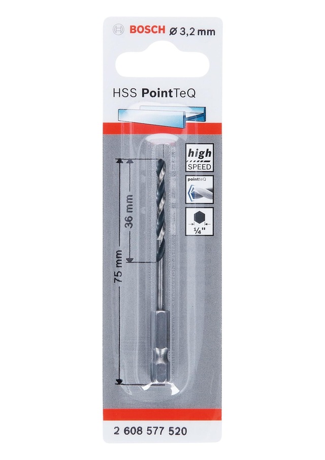 HSSPointTeQ HEX Metal Matkap Ucu 3.2mm Yedek Parça, Aksesuar ve Bakım Onarım Hizmeti