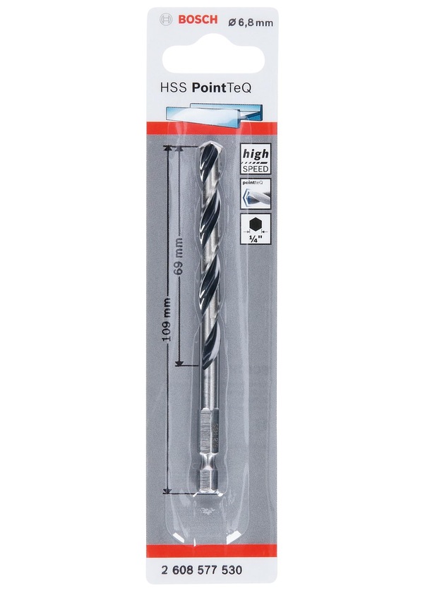 HSSPointTeQ HEX Metal Matkap Ucu 6.8mm Yedek Parça, Aksesuar ve Bakım Onarım Hizmeti