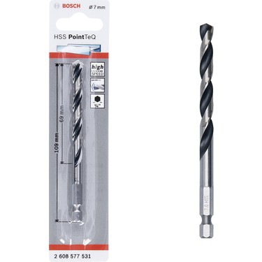 HSSPointTeQ HEX Metal Matkap Ucu 7.0mm Yedek Parça, Aksesuar ve Bakım Onarım Hizmeti