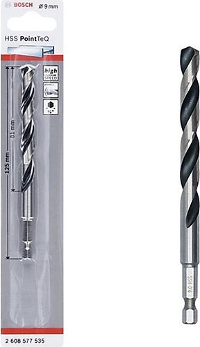 HSSPointTeQ HEX Metal Matkap Ucu 9.0mm Yedek Parça, Aksesuar ve Bakım Onarım Hizmeti