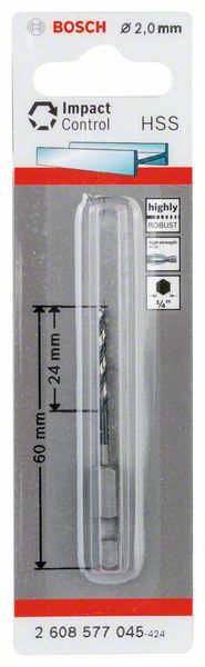 ImpactC HEX Metal Matkap Ucu 2,0*60 mm Yedek Parça, Aksesuar ve Bakım Onarım Hizmeti