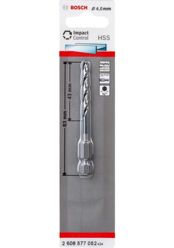 ImpactC HEX Metal Matkap Ucu 4,0*83 mm Yedek Parça, Aksesuar ve Bakım Onarım Hizmeti