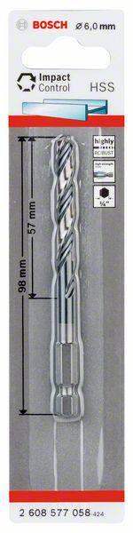 ImpactC HEX Metal Matkap Ucu 6,0*98 mm Yedek Parça, Aksesuar ve Bakım Onarım Hizmeti
