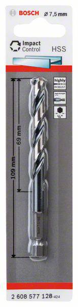 ImpactC HEX Metal Matkap Ucu 7,5*109 mm Yedek Parça, Aksesuar ve Bakım Onarım Hizmeti