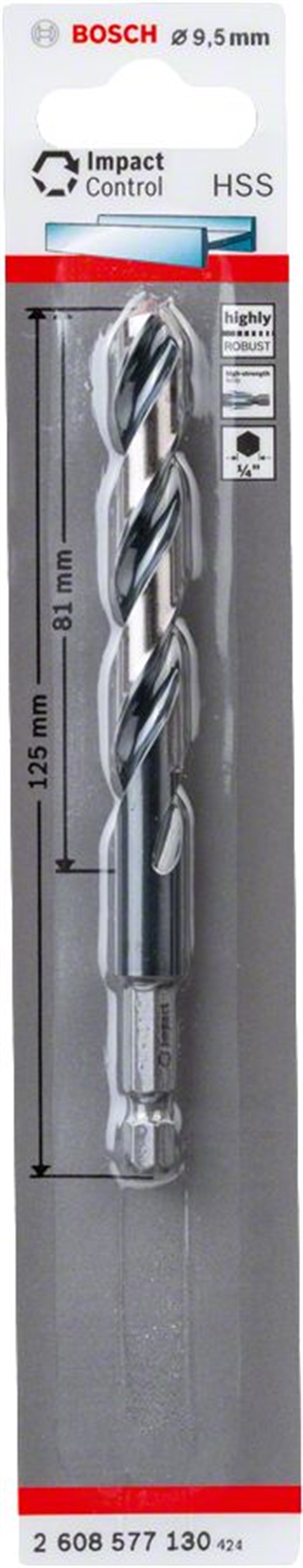 ImpactC HEX Metal Matkap Ucu 9,5*125 mm Yedek Parça, Aksesuar ve Bakım Onarım Hizmeti