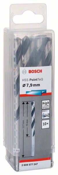 HSSPointTeQ Metal Matkap Ucu 7,9mm 10lu Yedek Parça, Aksesuar ve Bakım Onarım Hizmeti