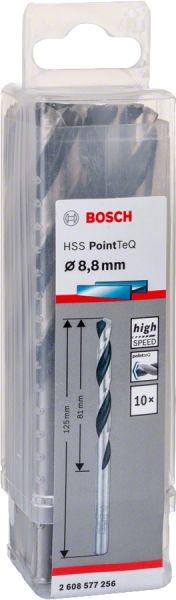 HSSPointTeQ Metal Matkap Ucu 8,8mm 10lu Yedek Parça, Aksesuar ve Bakım Onarım Hizmeti