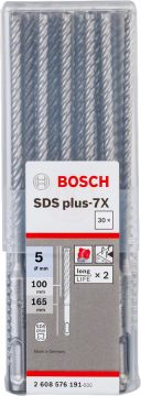 SDS-Plus-7X Kırıcı Delici Ucu 5*165mm 30lu Yedek Parça, Aksesuar ve Bakım Onarım Hizmeti